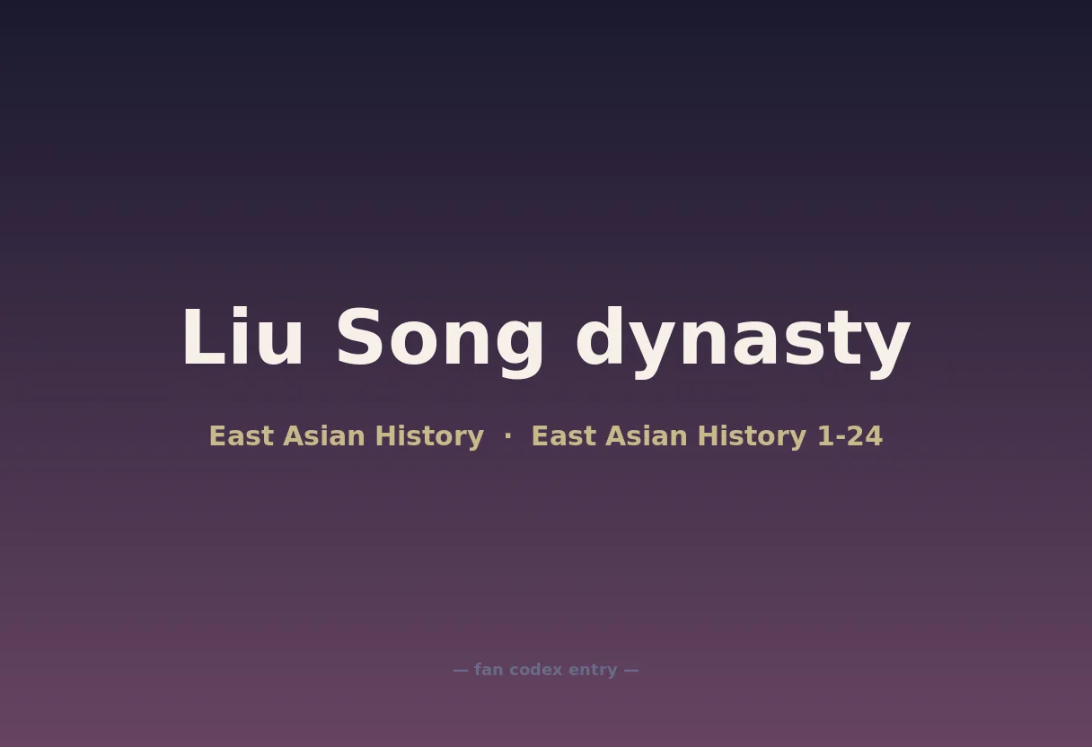 Liu Song dynasty