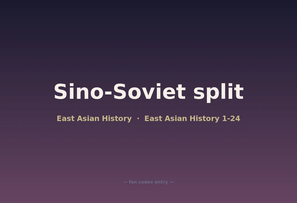Sino-Soviet split