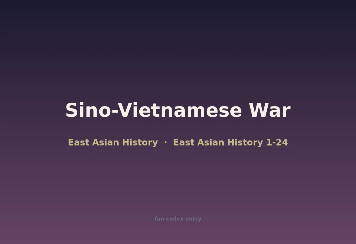 Sino-Vietnamese War