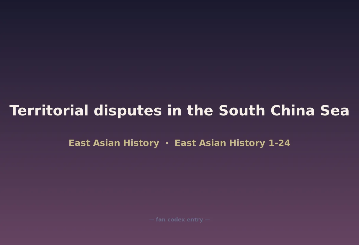 Territorial disputes in the South China Sea